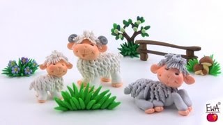 LETS CLAY Lamb tutorial  polymer clay [upl. by Esteban]