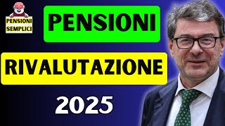 🟨 RIVALUTAZIONE PENSIONI 2025❗️ AUMENTI E BONUS DI GENNAIO 2025❗️ [upl. by Asiel458]