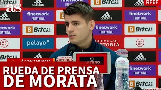 ESPAÑA 5ISLANDIA 0  Rueda de prensa de MORATA  Diario AS [upl. by Nywg]