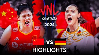 🇨🇳 CHINA vs GERMANY 🇩🇪  Highlights  Womens VNL 2024 [upl. by Ubana]