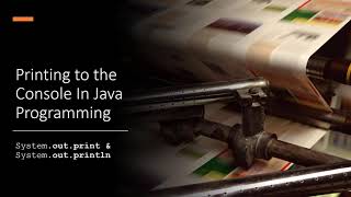 Using print amp println to display strings on the in Java [upl. by Aneek]