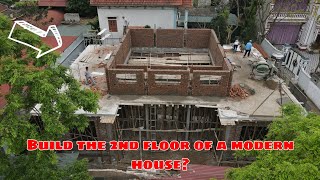 Build the 2nd floor of a modern house  Modern home builder P4 [upl. by Pengelly]