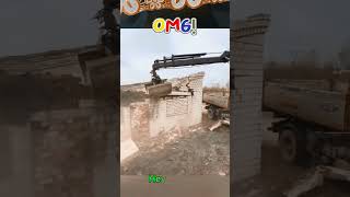 demolitionvideo crane excavators excavator cutebaby3 [upl. by Raynor287]