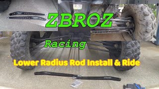 CanAm Maverick X3 ZBROZ Racing Lower Radius Rods Install and Ride [upl. by Icat]