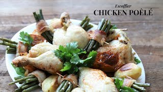 Chicken poêlée Escoffier pot roasted chicken recipe  with extra garnish [upl. by Siahc845]