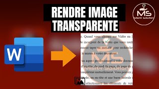 Word  Rendre une image transparente sur Word [upl. by Rovner]