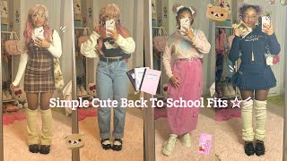 Simple Outfits For Back To School📎📓 [upl. by Cornish]