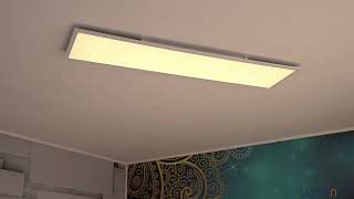 Philips CL560 Superslim SceneSwitch ceiling LED panel 36W 3300lm 2700K 120x30cm [upl. by Harbot380]