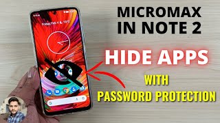 Micromax In Note 2  How To Hide Apps With Password Protection [upl. by Elmo]