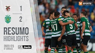 Highlights  Resumo Santa Clara 12 Sporting Liga 2223 9 [upl. by Adnauqaj]