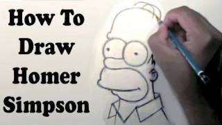 How To Draw Homer Simpson [upl. by Nonnaer]