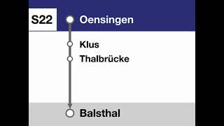 OeBB Ansagen » S22 Oensingen — Balsthal 2023  SLBahnen [upl. by Ennylcaj]