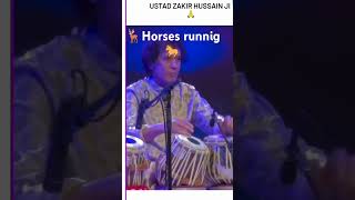 New Zakir Hossain🐎🦌⏯️💥🙏👍❣️ zakirhussain ustad shortvideo tabla hoersh running voice [upl. by Enilarac]