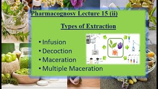 TYPES OF EXTRACTION ii Pharmacognosy lecture 15 p2 pharmacognosy pharmacy dahi [upl. by Ronoel]