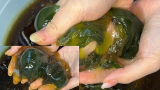 SOAKED SOAP  MUSHY SOAP  ASMR SOAP  ALEPPO LAUREL SOAP soakedsoaps acmp slimesoap soap [upl. by Otrebtuc]