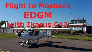 ✈ Flight to Mosbach EDGM with Comco Ikarus C42B [upl. by Ashly]