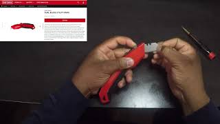 Instructions for Craftman Dual Blade Utility Knife  CMHT10929 [upl. by Aikenahs552]