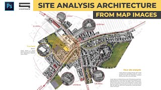 Site Analysis Architecture from Map images Phân tích hiện trạng khu đất [upl. by Trebo]