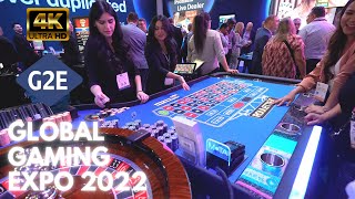 G2E Global Gaming Expo 2022 Las Vegas  Expo Hall 20 minute tour in 4K [upl. by Saimerej980]