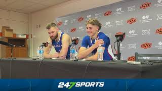 Hunter Dickinson Johnny Furphy discuss KUs road win over Oklahoma State [upl. by Eigger]