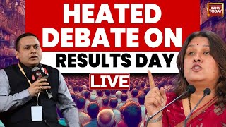 Rajdeep Sardesai Live Amit Malviya Vs Supriya Shrinate  Haryana Election Results  Live News [upl. by Doownyl20]