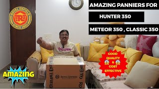 Wonderful Panniers for All 350 Royal Enfield Bikes  Meteor  Hunter  Classic 350  😎😎😎 Vlog No 585 [upl. by Adihaj]