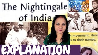 The Nightingale of India  Explanation in Hindi  Grade4  Gems English Reader [upl. by Hieronymus]