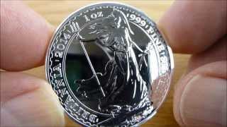 Silver Britannia  1 oz 999 fine silver [upl. by Sitarski]