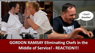 American Reacts to 10 Times Gordon Ramsay Eliminated A Chef In The Middle Of Service REACTION [upl. by Acinod]