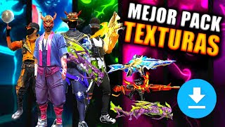 🔥EL MEJOR PACK DE TEXTURAS PARA FREE FIRE ACTUALIZADO 2021  TEXTURAS EMOTES ARMAS Y ROPA [upl. by Ednalrym594]