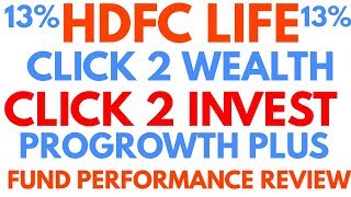 Hdfc life click 2 wealth invest amp progrowth plus fund review [upl. by Eixela277]