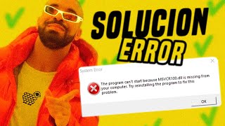 ⛔ Como solucionar ERROR MSVCR100dll es facilito we [upl. by Comethuauc]