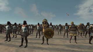 ROYAL KUSHITE ARCHERS VS SYRIAN HEAVY ARCHERS TOTAL WAR ROME II [upl. by Heber]