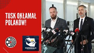 Konfederacja Założenia budżetowe  Tusk okłamał Polaków [upl. by Essilrahc]