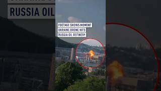 Ukraine drone hits Russia oil refinery [upl. by Nalro241]