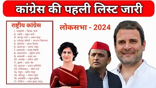 कांग्रेस ने लोकसभा की 17 सीटों पर फाइनल किए उम्मीदवार ।। loksabha election 2024 [upl. by Floridia940]