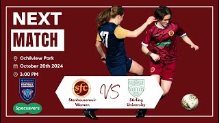 Stenhousemuir Women v Stirling University  SWF Championship [upl. by Messere]