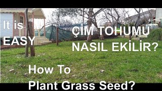 ÇİM TOHUMU NASIL EKİLİR  HOW TO PLANT GRASS SEEDS EASY [upl. by Suckow]