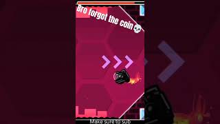 Bro forgot the coin💀 geometrydash [upl. by Valdas]