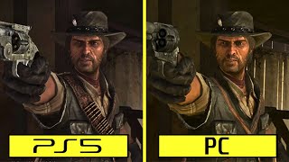 Red Dead Redemption PS5 vs PC Early Graphics Comparison  PS5 PS4 Backward Compatibility vs PC [upl. by Joshua]