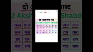 दो अक्षर वाले शब्द।two letter words Hindishorts twoletterwords hindi hindivarnmala [upl. by Todd]