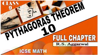 Pythagoras Theorem  Class 9th Math Chapter 10 One Shot video RSAggarwal math  ICSE MATH [upl. by Tilly222]