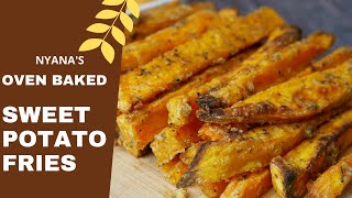 Sweet Potato Fries Recipe  How to Make Quick amp Easy Oven Baked Sweet Potato Fries [upl. by Ilan]