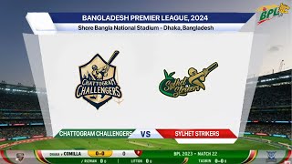 🔴Live Chattogram Challengers Vs Sylhet Strikers  Match 2  CCH vs SYL  Bangladesh Premier League [upl. by Sioux]