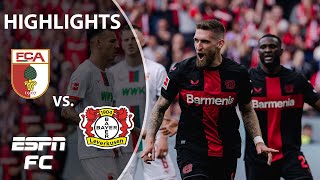 INVINCIBLE SEASON 👏 Bayer Leverkusen vs FC Augsburg  Bundesliga Highlights  ESPN FC [upl. by Ahnavas143]