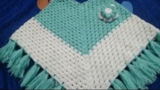 easy crochet 🧶 poncho design in Hindi [upl. by Halihs300]