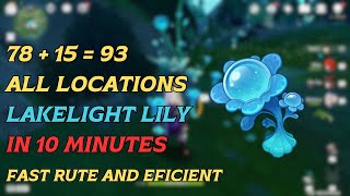 All Locations Lakelight Lily  Furina Ascension Materials  Fast Rute 【Genshin Impact】 [upl. by Robinette]