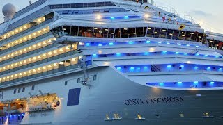 Cruise Costa Fascinosa HD 1080p Suite cabin Mediterranean sea cruise [upl. by Berners]