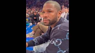 Floyd Mayweather Spotted Courtside At Knicks vs Bulls Game With His Himalayan Crocodile Handbag 👜 [upl. by Morette]