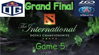 EN  OG vs LGD  Game 5  Grand Final  TI 8  Highlights [upl. by Fleisig41]